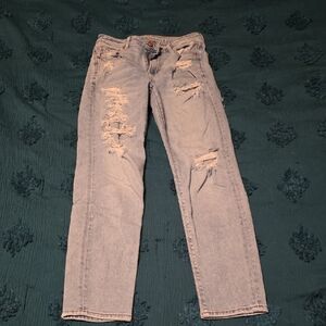 American Eagle Outfitters Light Blue Distressed Jeans